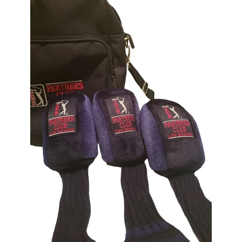 PGA Tour Partners Club Life Member Golf Bag 3 Headcovers Set NWOT Collectable